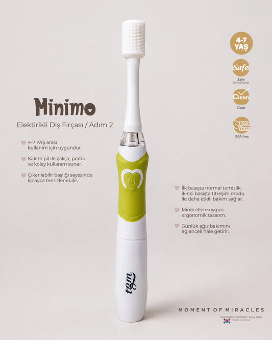 MİNİMO Elektrikli Diş Fırçası (Adım 2) – 4-7 Yaş